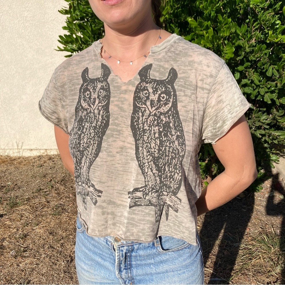 Owl Cropped Tee